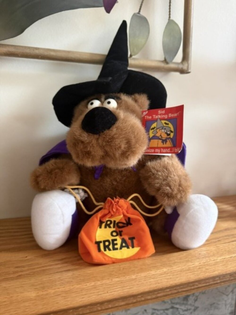 1998 Sid The Talking Bear Plush 12” I Love Chocolate Stuffed Animal W/ Tag Works